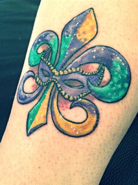 fleur de lis tattoo meaning|mardi gras tattoo.